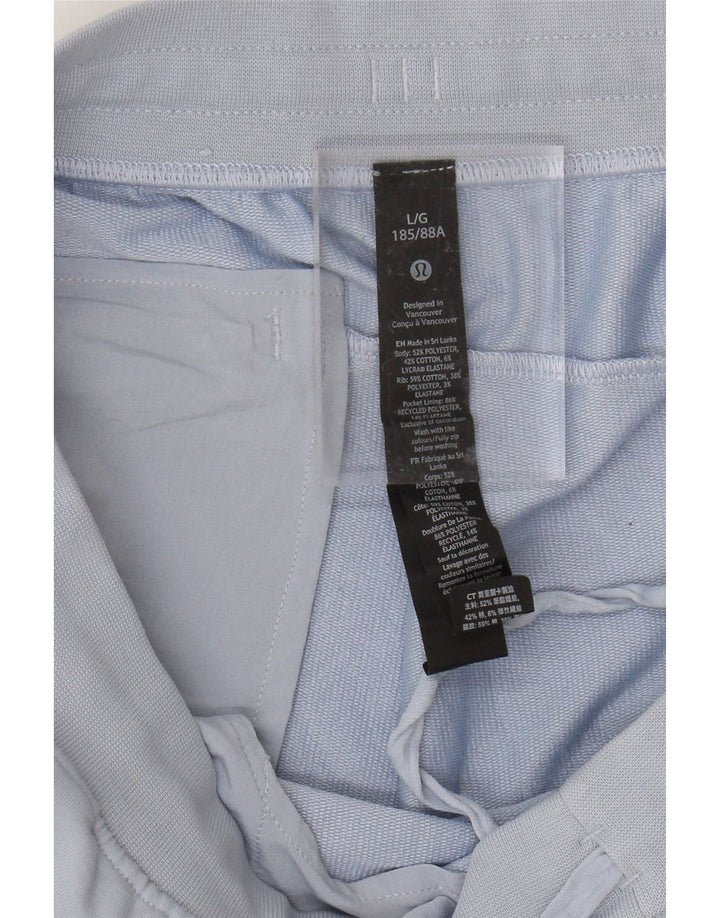 Calça de treino feminina Lululemon Joggers UK 16 grande poliéster azul