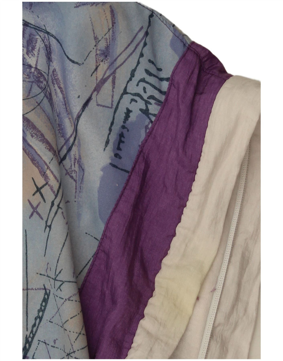 Jaqueta feminina VINTAGE de grandes dimensões para agasalho Reino Unido 10 pequena branca