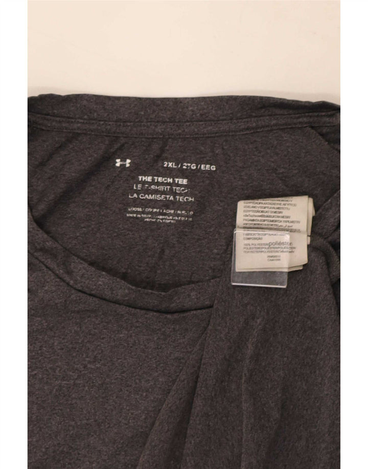 Camiseta masculina Under Armour Top 2XL poliéster cinza