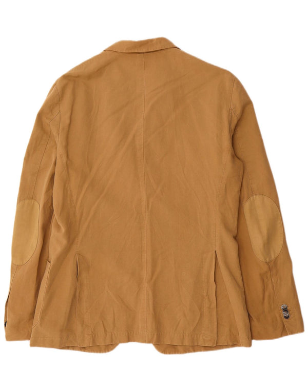 Jaqueta blazer masculina de 2 botões Gant IT 50 grande linho marrom
