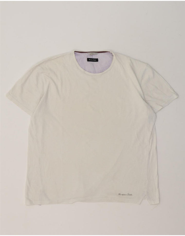 Camiseta masculina Massimo Dutti grande off white