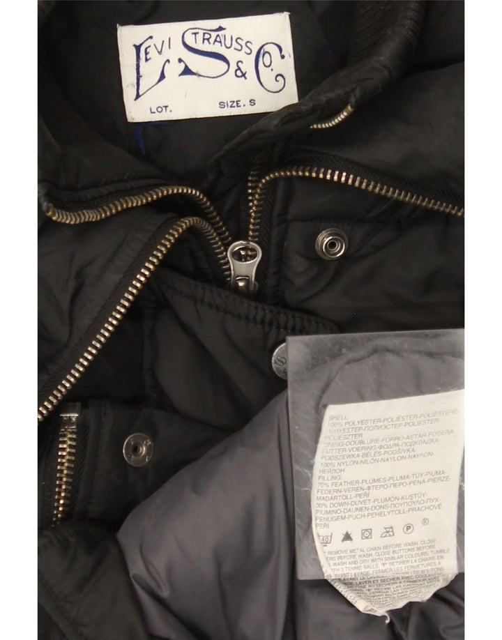 Jaqueta acolchoada feminina LEVI'S UK 10 poliéster preto pequeno