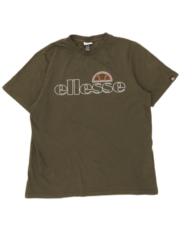 Ellesse Camiseta feminina gráfica Top UK 18 XL Caqui
