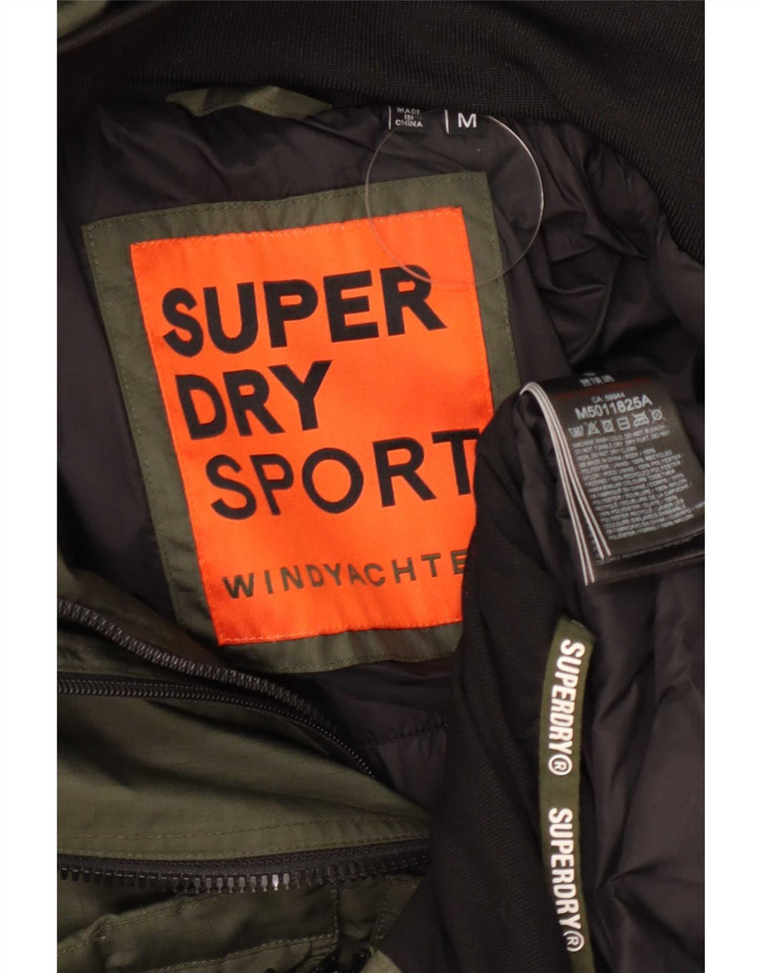 Jaqueta corta-vento masculina Superdry Windyachter Graphic UK 38 verde médio