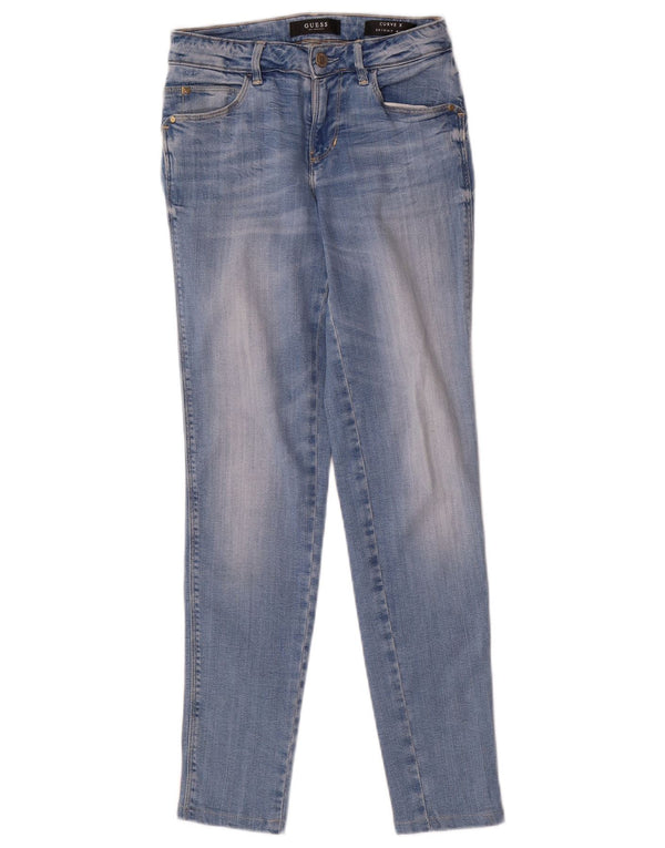 Calça jeans feminina Guess Curvy X cintura média W26 L28 azul