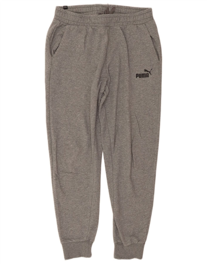 Calça de treino masculina PUMA joggers grande algodão cinza