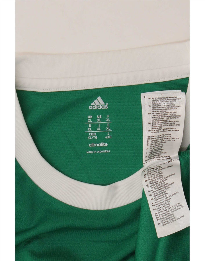 Adidas Masculino Climalite Camiseta Top XL Verde Poliéster