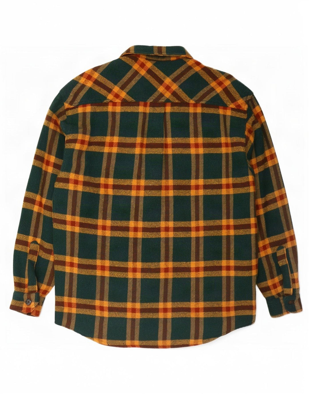 Roy Rogers Camiseta masculina de flanela grande xadrez verde
