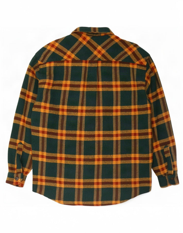 Roy Rogers Camiseta masculina de flanela grande xadrez verde