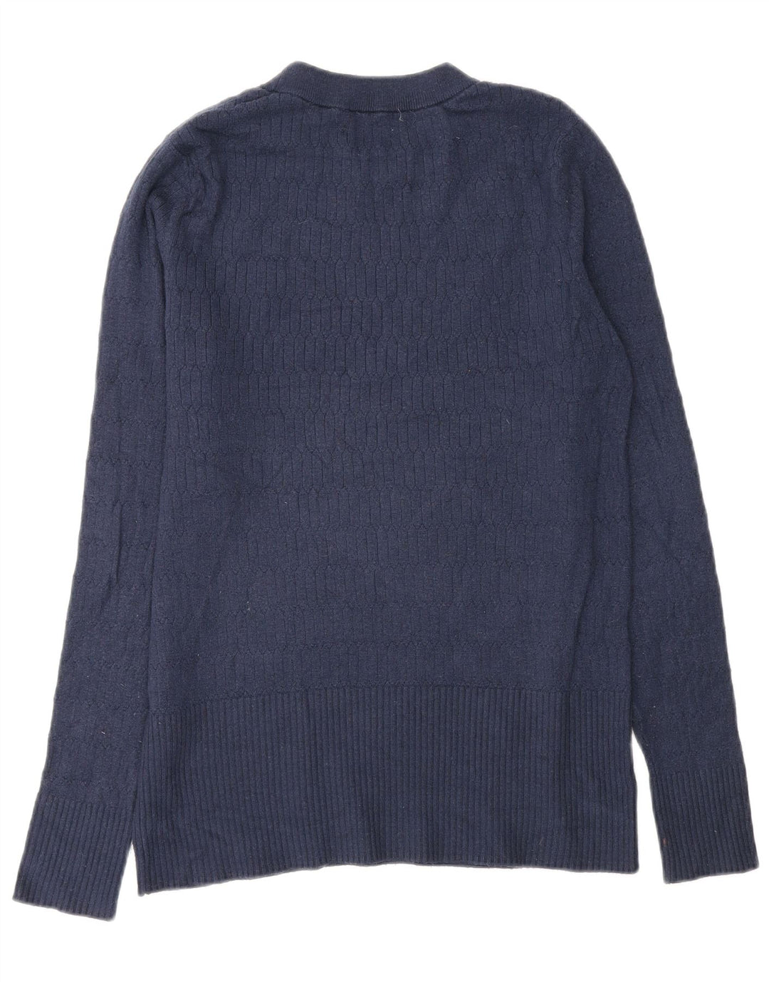 Suéter feminino Marks & Spencer com gola redonda Reino Unido 14 grande azul marinho