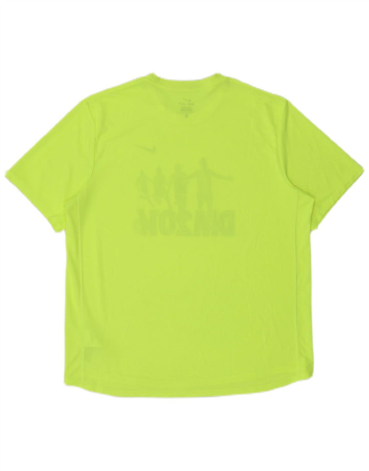 Camiseta Nike Masculina Dri Fit Graphic Top Grande Poliéster Verde