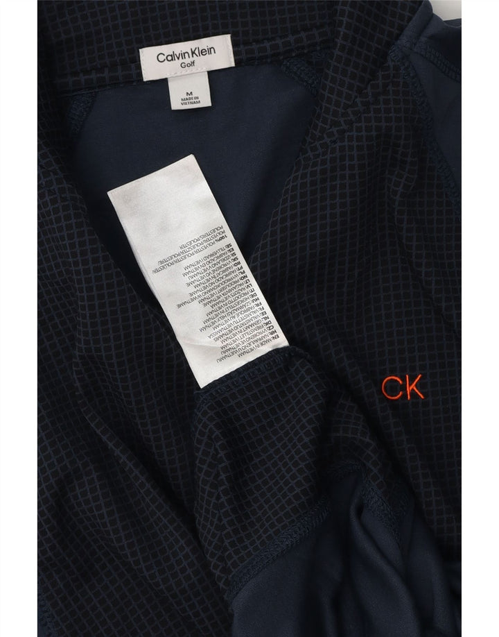 Calvin Klein Moletom Masculino Top de Agasalho Médio Azul Marinho Colorblock