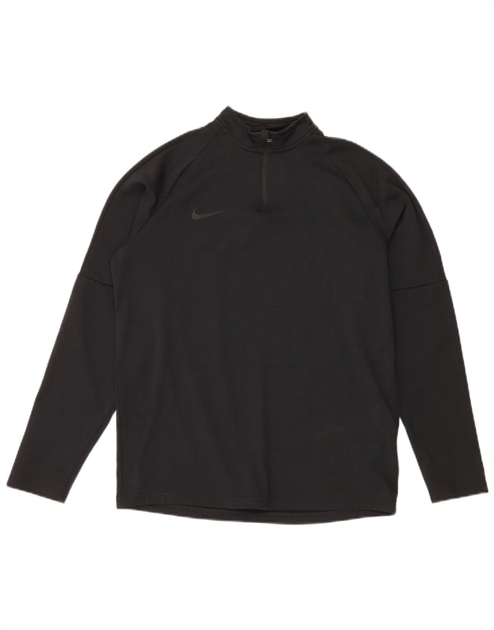 Nike Meninos Dri Fit Zip Neck Pullover Treino Top 13-14 Anos XL Preto