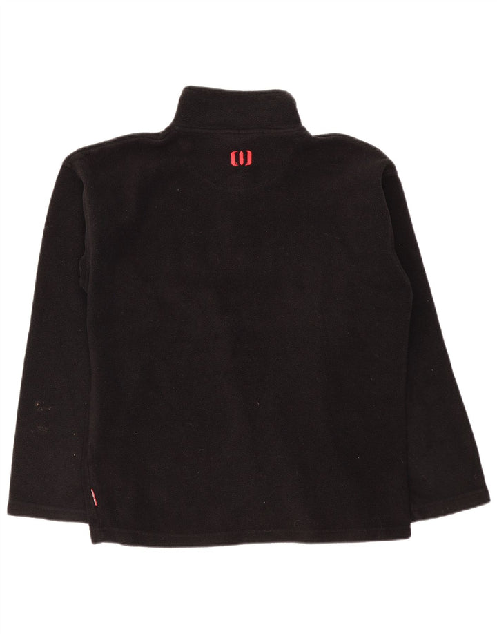 ANIMAL Suéter masculino de lã com zíper e gola grande poliéster preto