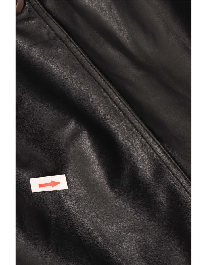 Casaco de couro feminino Diletta Lelli IT 46 grande preto