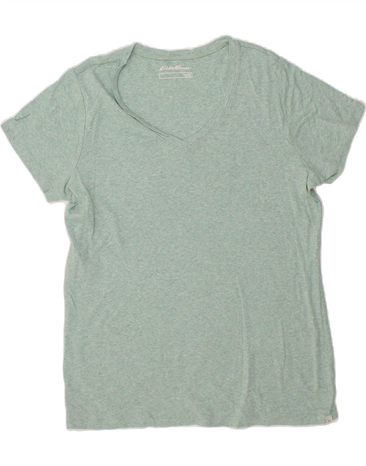 EDDIE BAUER Womens T-Shirt Top UK 20 2XL Green Cotton Vintage Eddie Bauer and Second-Hand Eddie Bauer from Messina Hembry 
