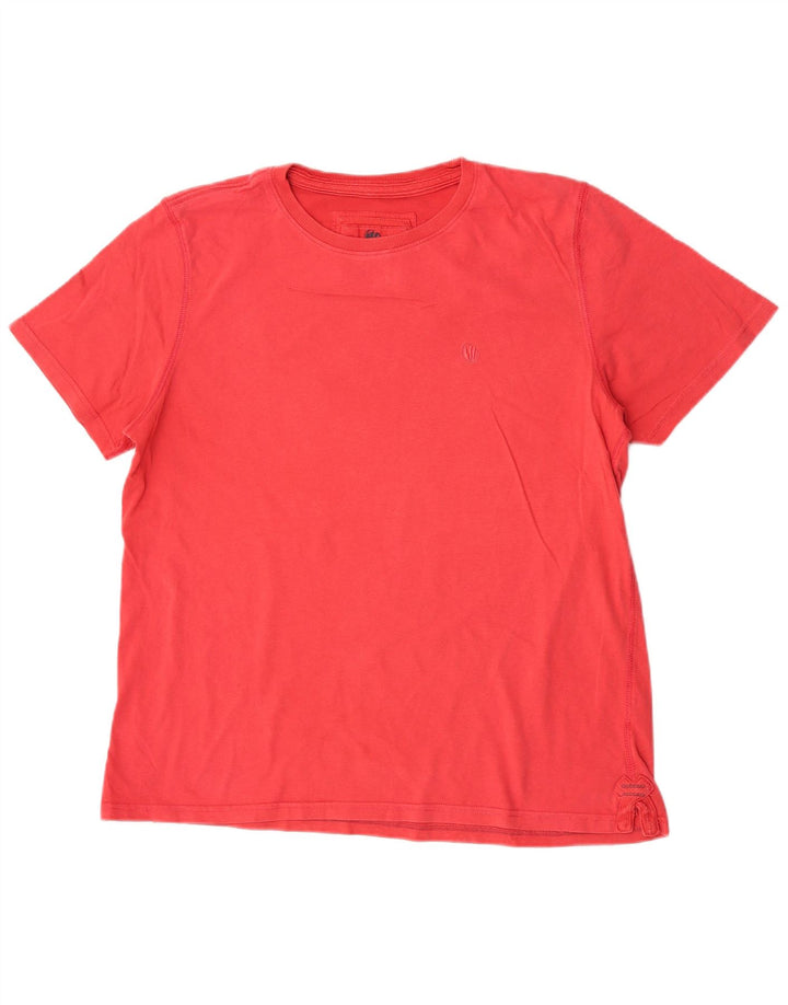 Camiseta masculina Fat Face Top grande algodão vermelho