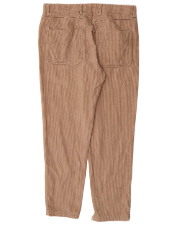 Calça masculina Reiss Joggers de veludo cotelê W32 L28 algodão bege