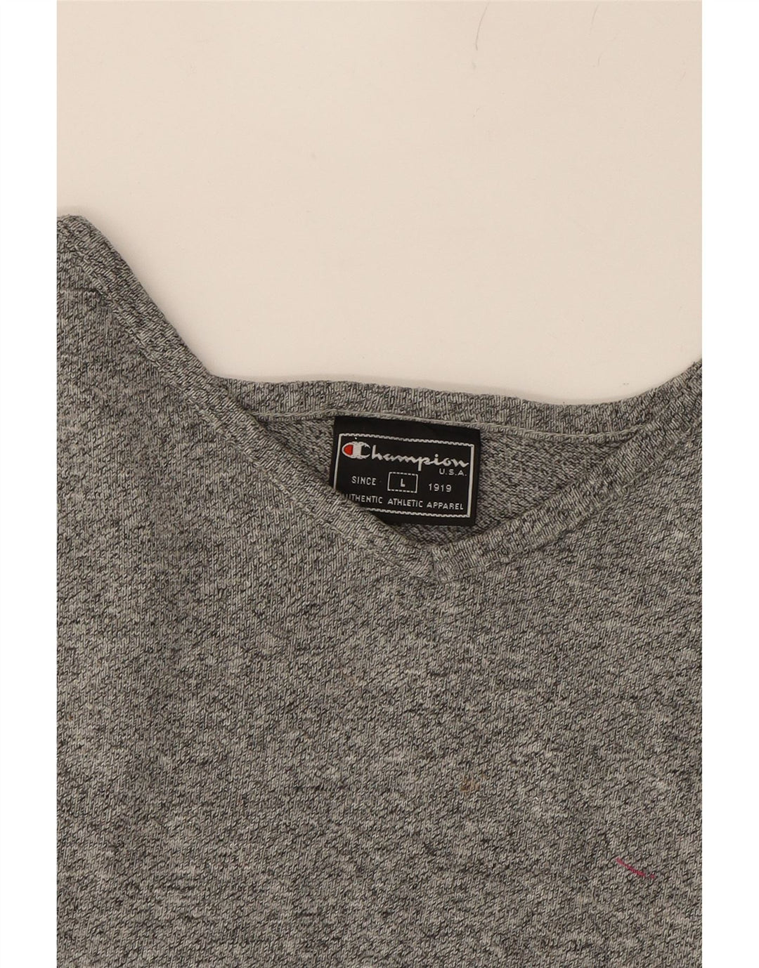 CHAMPION Womens T-Shirt Top UK 16 Large Grey Cotton Vintage Champion and Second-Hand Champion from Messina Hembry 
