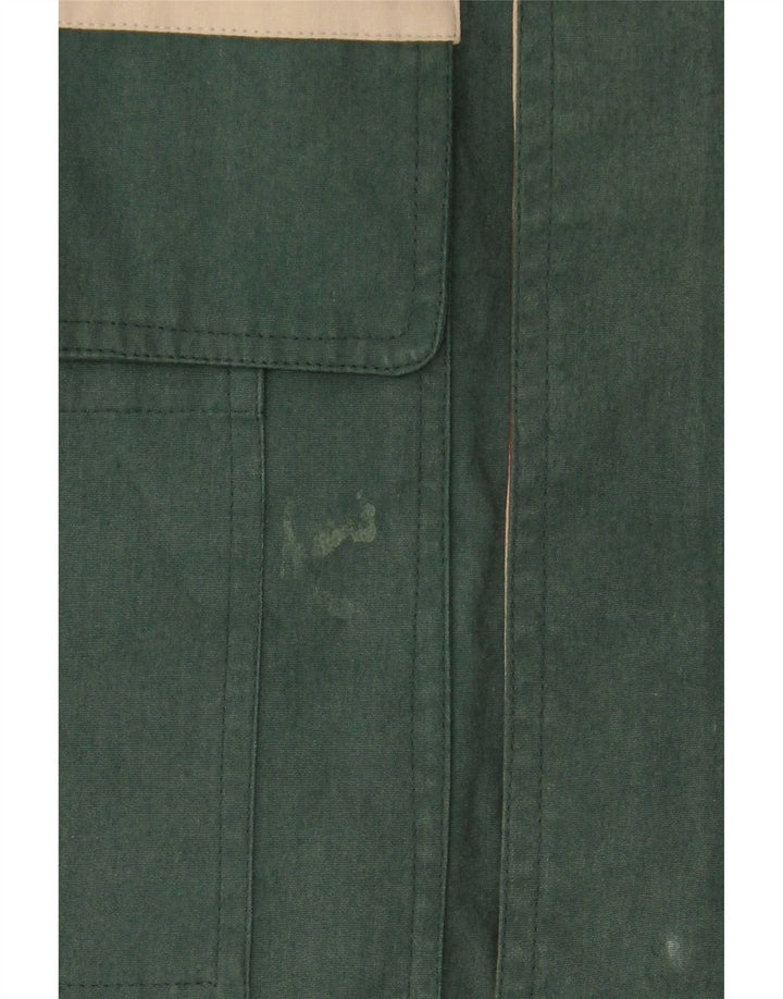 Jaqueta utilitária masculina Stormy Sea Reino Unido 36 poliéster bege pequeno Colourblock