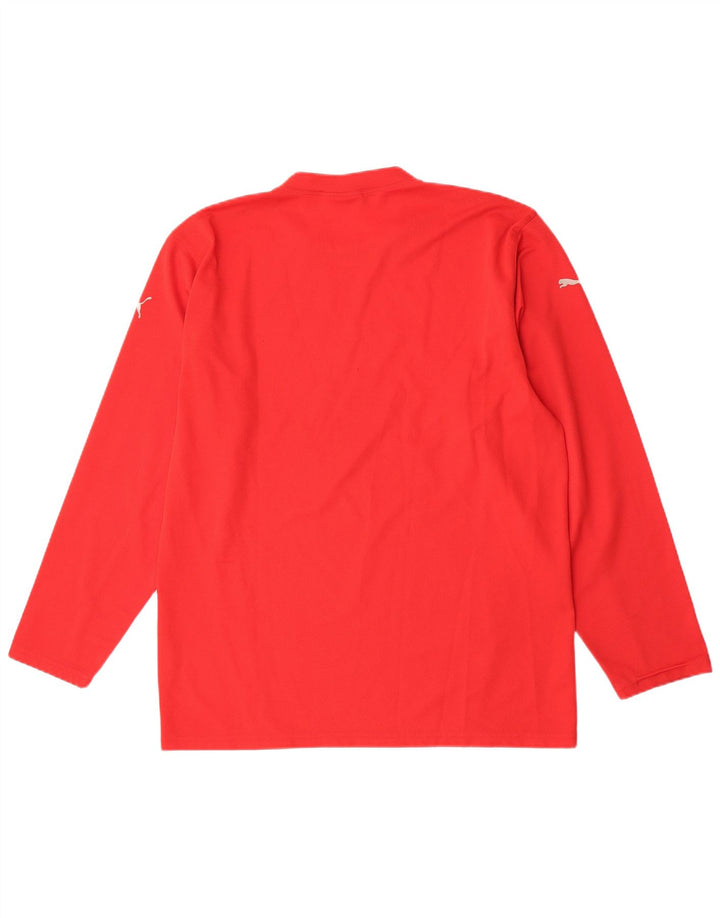Puma Masculino Top Manga Longa XL Vermelho Colorblock