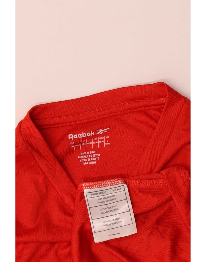 Camiseta Reebok Boys Graphic Top 13-14 Anos Poliéster Vermelho