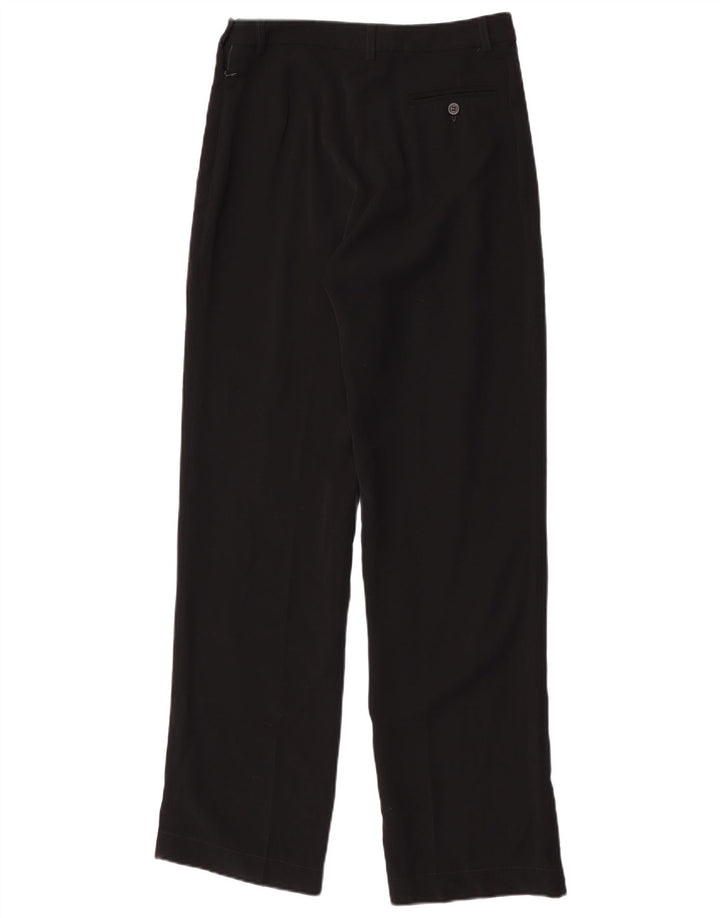 Calça feminina reta casual Jigsaw W29 L32 poliéster preto