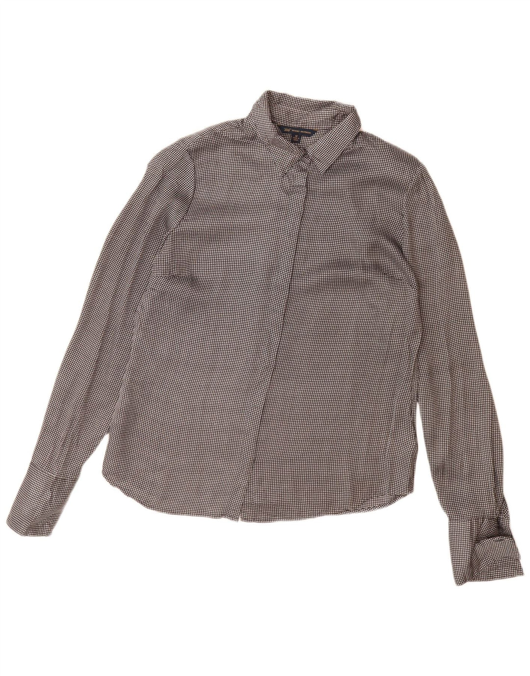 Blusa feminina Brooks Brothers 346 EUA 12 grande poliéster cinza