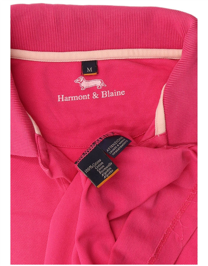 Camisa polo masculina HARMONT & BLAINE algodão rosa médio