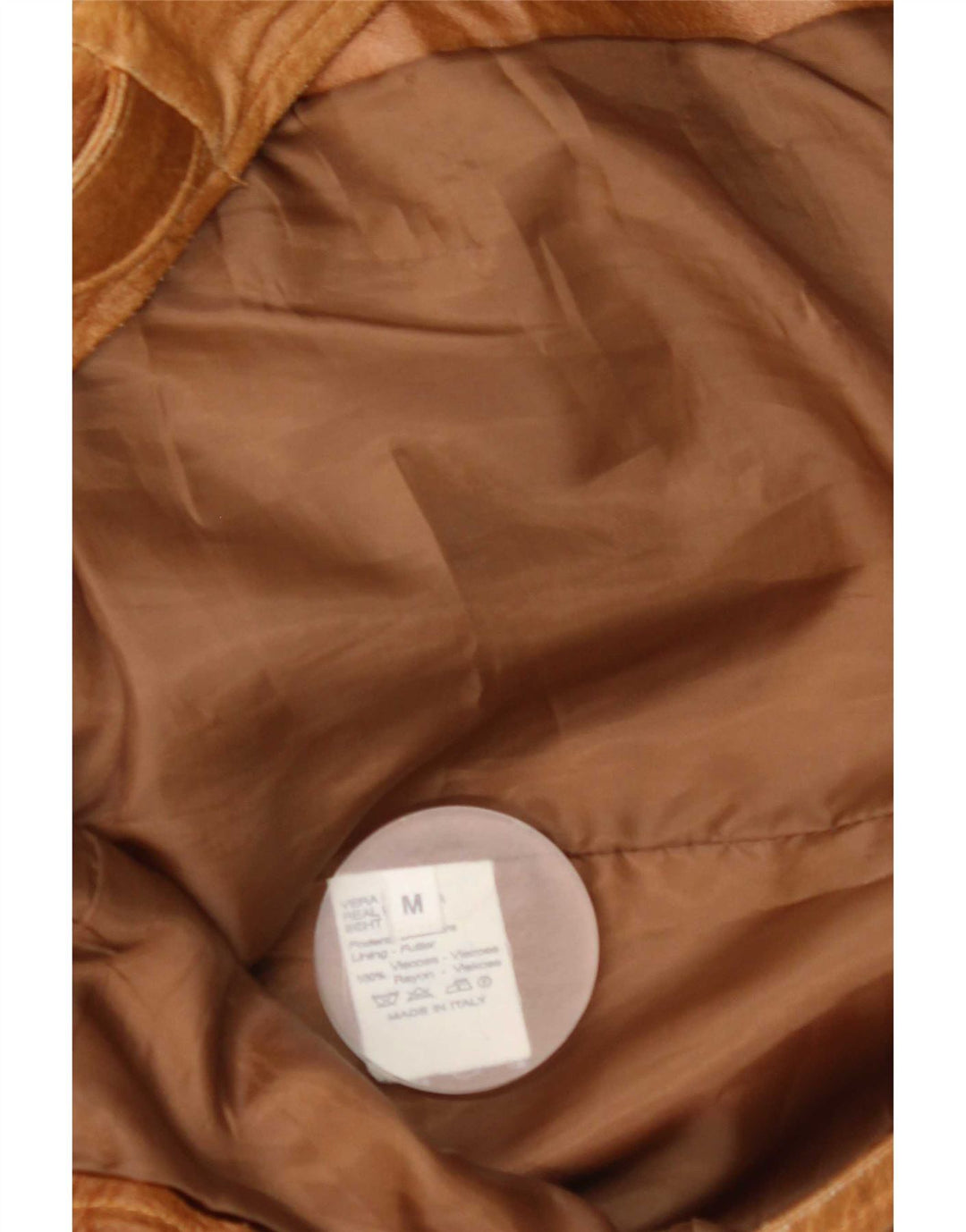 Jaqueta de couro masculina vintage UK 38 couro marrom médio