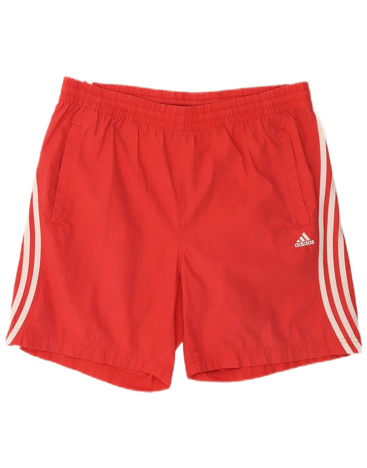 ADIDAS Mens Sport Shorts Médio Poliéster Vermelho