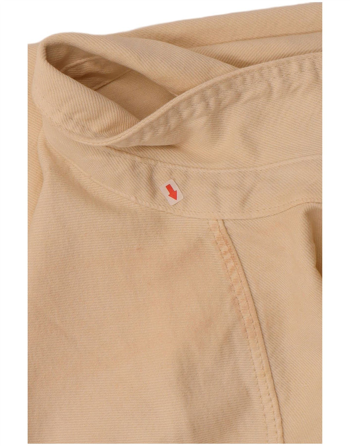 Camisa jeans oversized feminina Zara Reino Unido 14 médio off white algodão