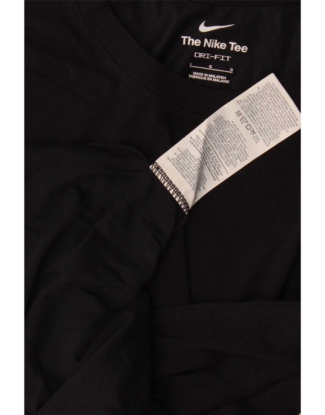Camiseta Nike Masculina Dri Fit Top Grande Algodão Preto