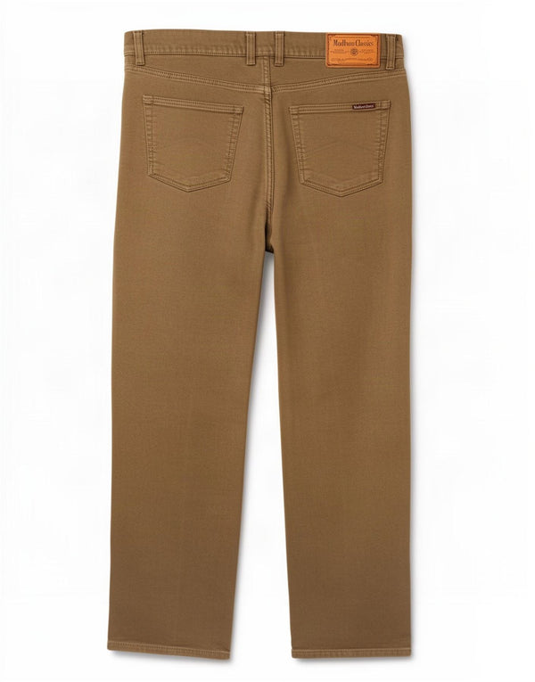Calça masculina Marlboro Classics reta casual W32 L29 algodão cáqui