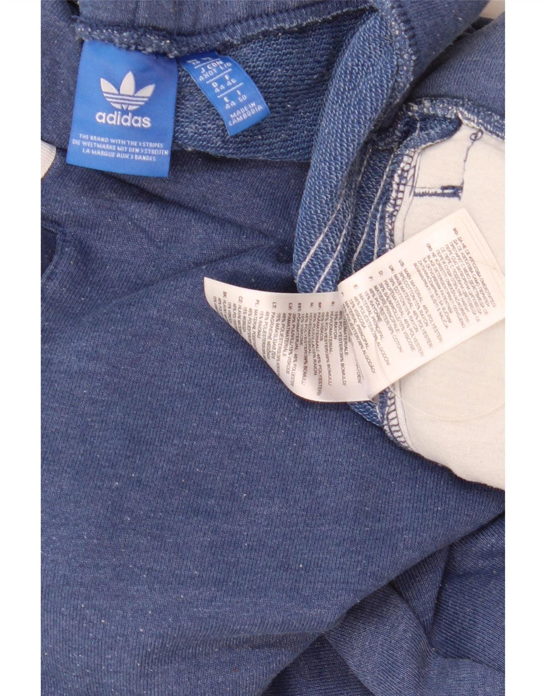 Adidas Mulheres Capri Calças De Treino UK 16 Grande Azul Poliéster
