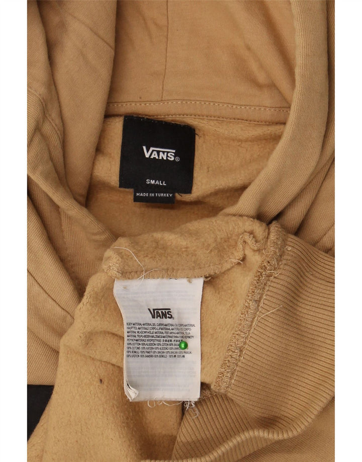 Vans masculino gráfico moletom com capuz pequeno algodão bege