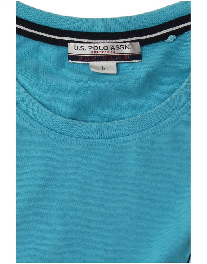US Polo Assn. Camiseta Masculina Top Grande Azul