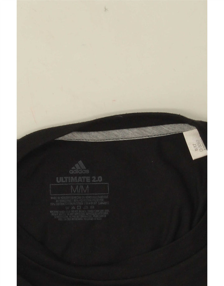 Adidas Womens Three Stripes Graphic Vest Top Reino Unido 12 Médio Preto Poliéster