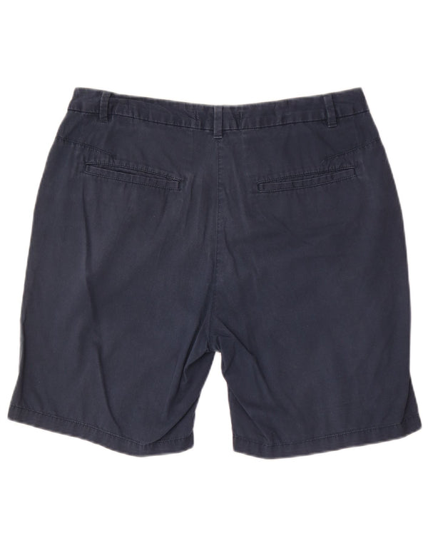 Shorts chino feminino Marks & Spencer Reino Unido 12 médio W30 algodão azul marinho
