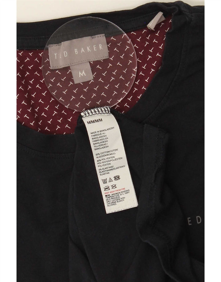 Camiseta masculina Ted Baker Top médio algodão azul marinho