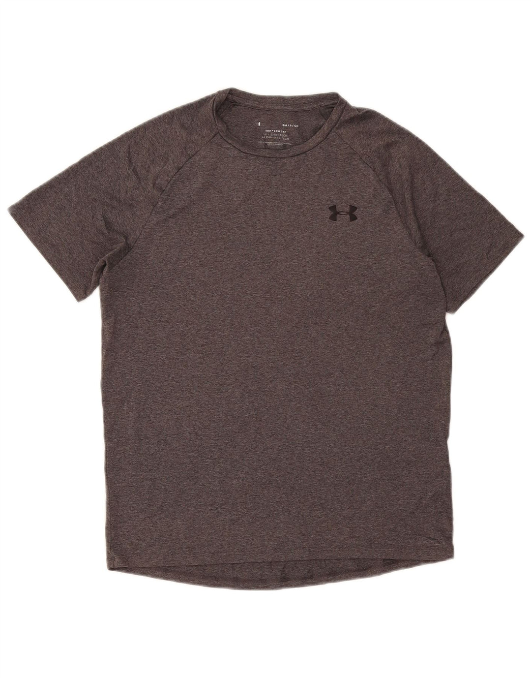 Camiseta masculina Under Armour pequena poliéster manchado cinza