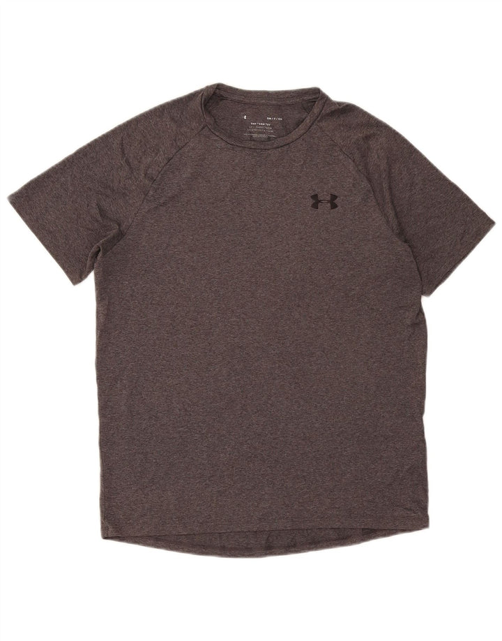 Camiseta masculina Under Armour pequena poliéster manchado cinza
