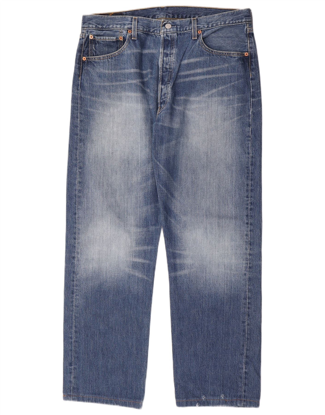 Levi's Masculino 501 Straight Jeans W38 L30 Azul Algodão