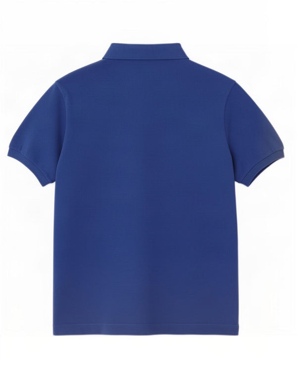 Camisa polo masculina Lacoste tamanho 7 2XL algodão azul