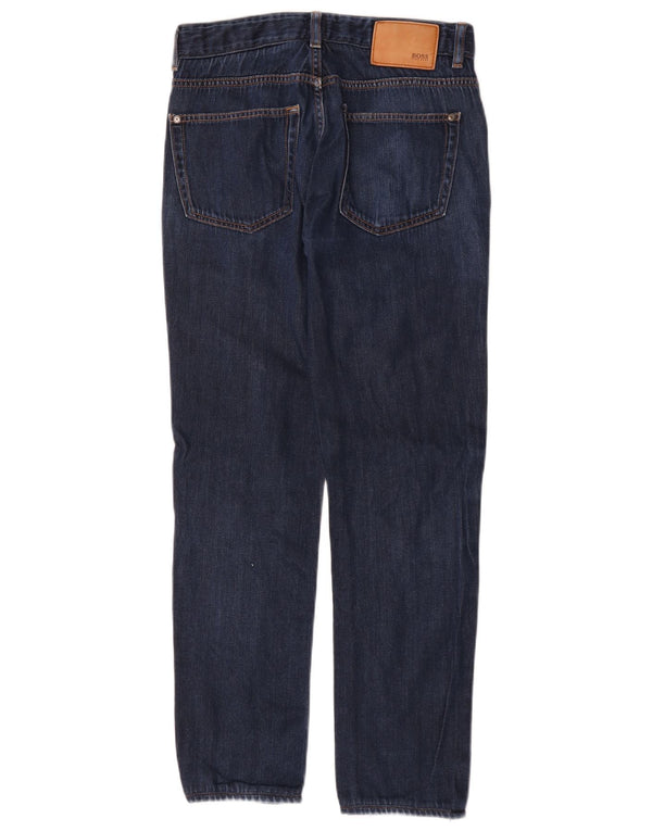 Hugo Boss Mens Regular Fit Straight Jeans W30 L29 Azul Algodão