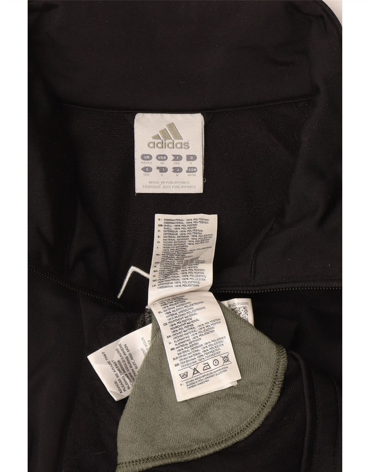 ADIDAS Mens Graphic Tracksuit Top Jacket UK 40/42 Medium Black Colourblock
