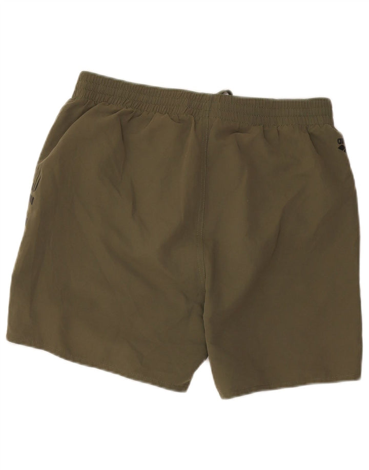 Arena Mens Graphic Sport Shorts Médio Cáqui Poliéster