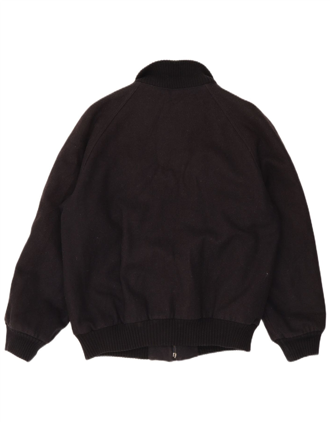 Jaqueta corta-vento masculina vintage IT 52 XL lã preta