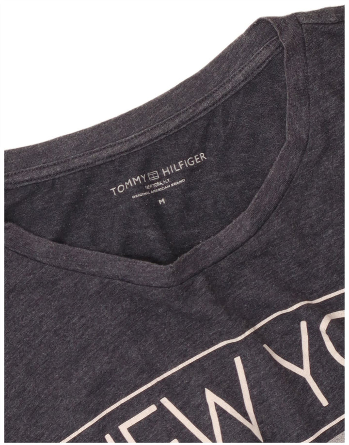 Tommy Hilfiger Camiseta masculina gráfica Top cinza médio