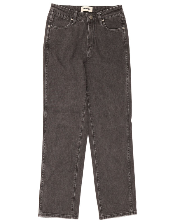 Wrangler feminino Cindy Fit cintura média reta jeans Reino Unido 8 pequeno W27 L30 cinza